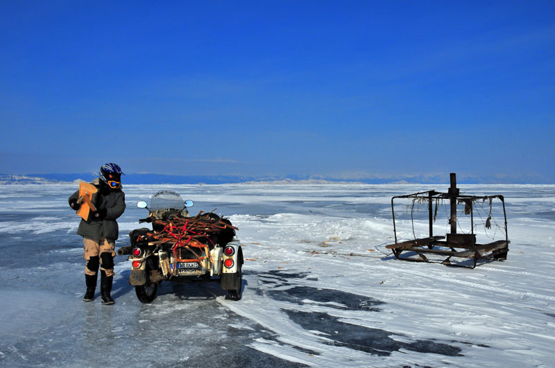 frozen lake baikal, Siberia, Russia